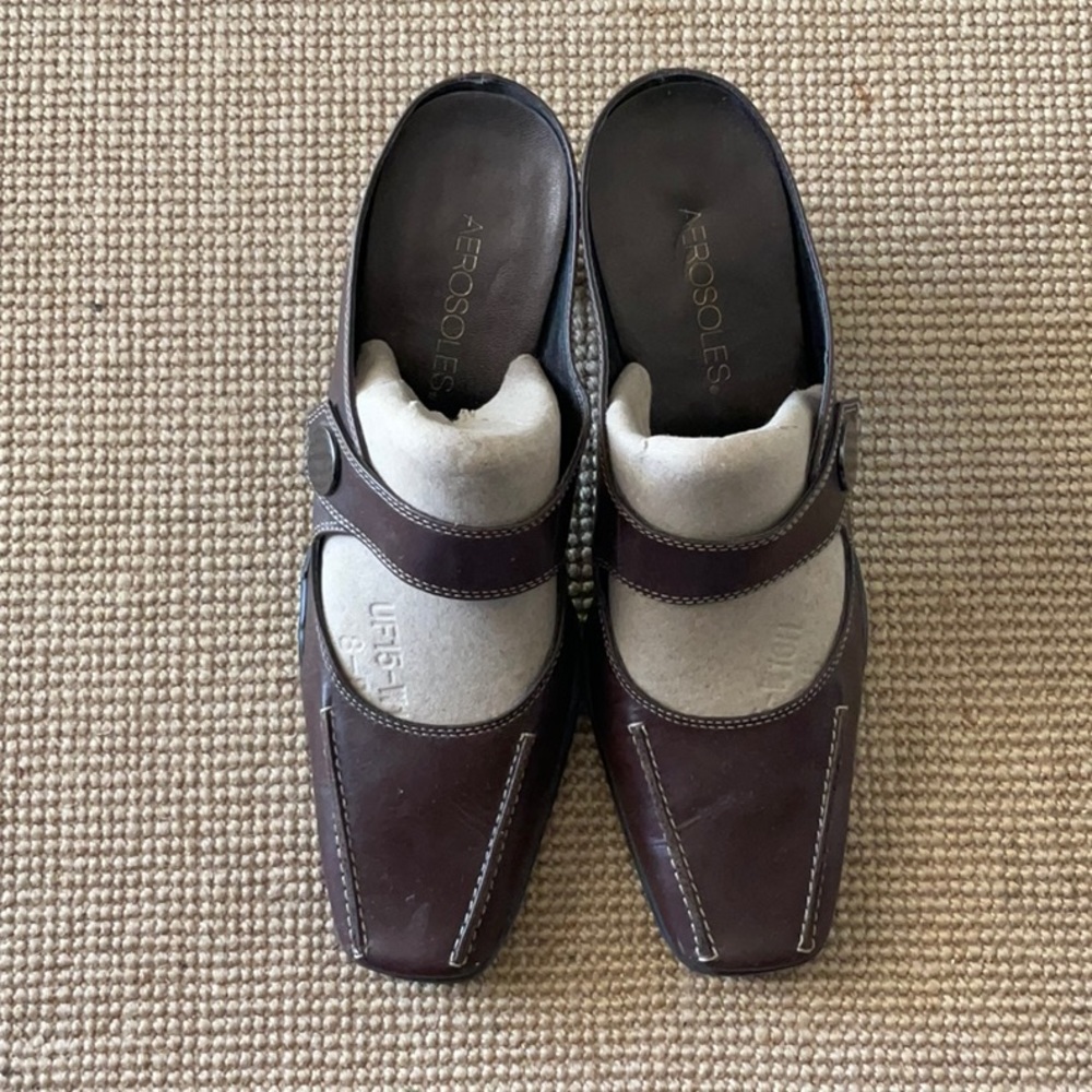 Brown slide Heels cute and comfortable